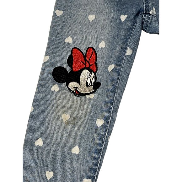 Baby GAP Disney Mickey Minnie Mouse Embroidered Jeggings light washGirls Size 4 - Picture 3 of 5